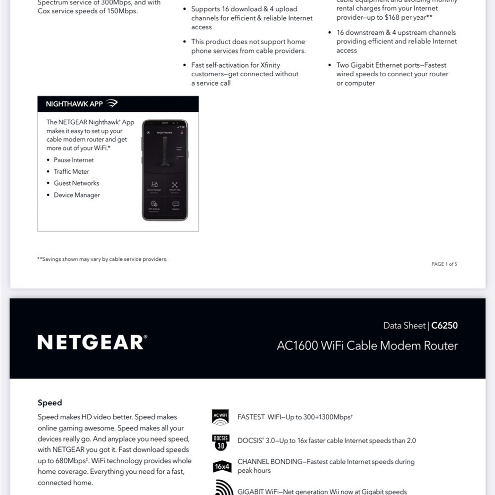 Netgear Wifi Cable Modem Router New in box Faster Reliable Secure - Picture 8 of 8